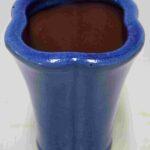 Blue Glazed Cascade Pot 140mm