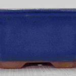 Glazed Blue Rectangular Bonsai Pot - 7"