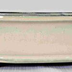 Glaze White Color Rectangular  Bonsai Pot - 12"