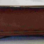 Glaze Copper Colour Rectangular Bonsai Pot - 8"