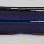 Glazed Blue Rectangular  Bonsai Pot - 10"