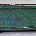 Glazed Blue Rectangular  Bonsai Pot - 10"
