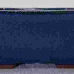 Glazed Blue Rectangular Bonsai Pot - 7"