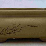 High Quality Unglazed Rectangular Bonsai Pot 155mm