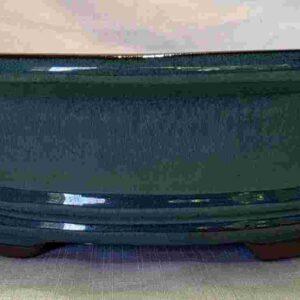 Glaze Turquoise Oval Bonsai Pot - 10"