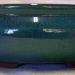 Glaze Turquoise Oval Bonsai Pot - 10"