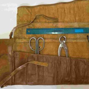 Genuine Leather Tool roll with zip pouch